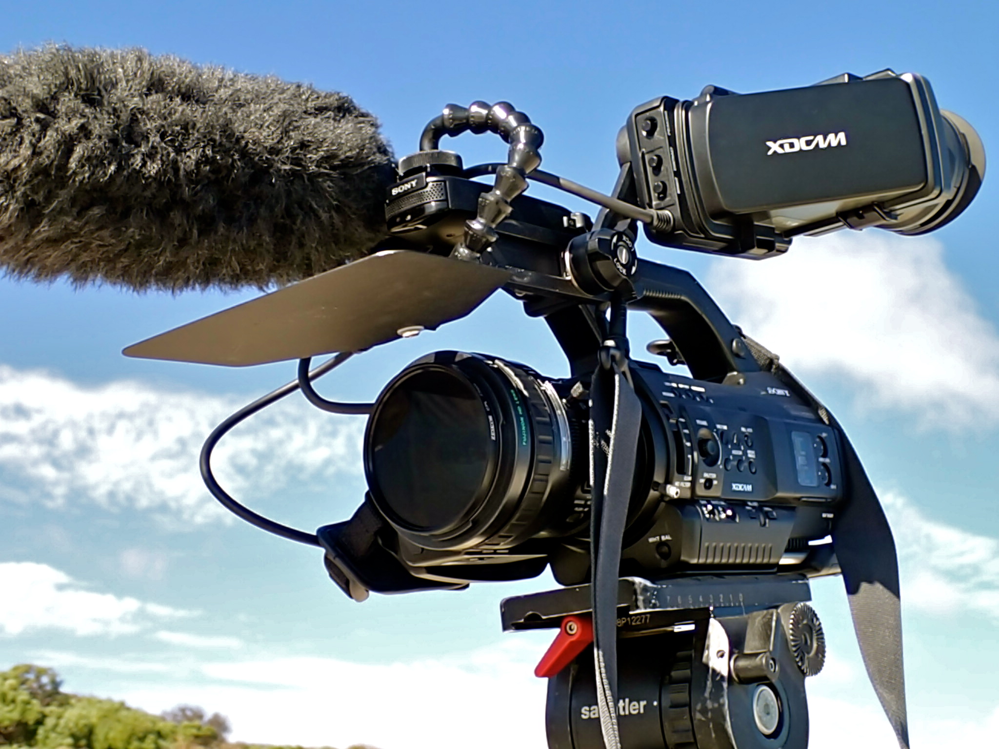 COMPACT lens shade, video camera setup